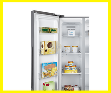 Cargar imagen en el visor de la galería, REFRIGERADORA HISENSE SIDE BY SIDE 16 PIES CUBICOS COLOR GRIS DOBLE PUERTA