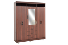 Cargar imagen en el visor de la galería, ROPERO FAMESA BOLONIA INNOVA WENGHE LISO MELAMINA