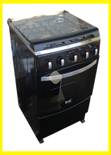 Cargar imagen en el visor de la galería, Estufa con horno de 4 quemadores y tapa vidrio templado IML