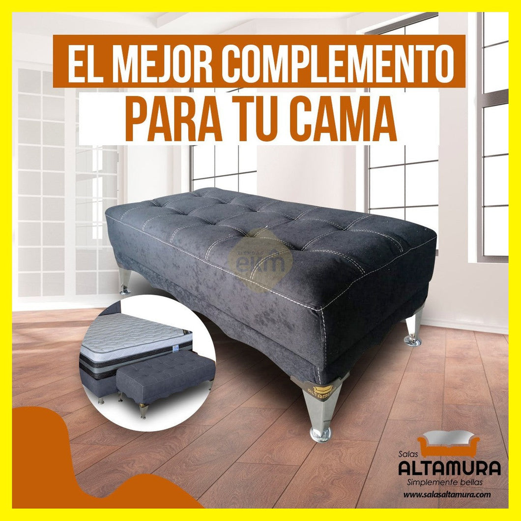 BUTACA PIE DE CAMA ALTAMURA MICROFIBRA MATRIMONIAL