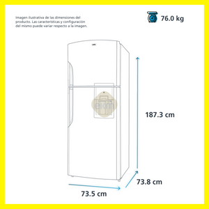 REFRIGERADORA MABE RMS510IAMRX0 18 PIES INOX CON DISPENSADOR