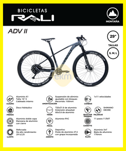 Bicicleta Rali ADV II 29 Frenos de Disco Hidraúlicos