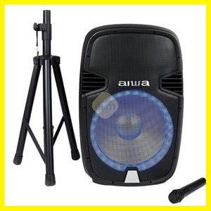 Bocina AIWA 1000W PMPO de 15" con micrófono AWSP15TW