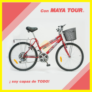 Bicicleta Maya Tour Montañesa de Dama Talla 24 Equipamiento Completo