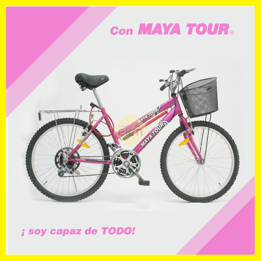 Bicicleta Maya Tour Montañesa de Dama Talla 24 Equipamiento Completo